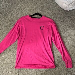 Hot Pink Long Sleeve Tee with Black 'C' Logo